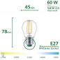 Preview: Philips E27 LED Lampe Tropfenform matt 3,8W wie 60W warmweisses Licht Ultra Efficient